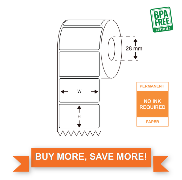 Barcode Labels, Direct Thermal Labels 60mm(W)*40mm(H),1000 Labels/Roll