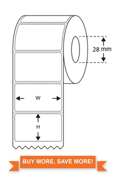Direct Thermal Labels with Perforated Liner 80mm(W)*120mm(H),400 Labels/Roll