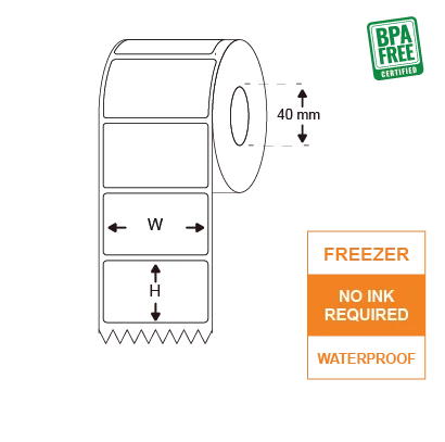 Direct Thermal Synthetic Labels  102mm(W)*102mm(H), Freezer labels