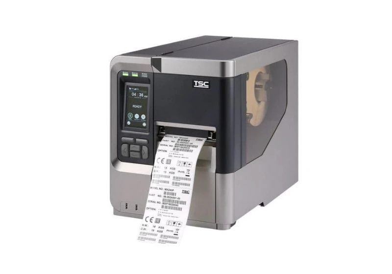 Industrial thermal printer with large courier label roll