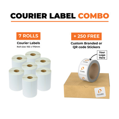 Courier labels NZ combo with 7 rolls and 250 free custom stickers