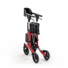 Triumph Mobility - Escape Rollator Charcoal -21" seat height # 500-10215  folded shown in red Triumph Mobility - Escape Rollator Charcoal -21" seat height # 500-10215  folded shown in red