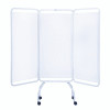 Winco - Privess Basic 3 Panel Steel Frame Folding Screen withith Standard White Vinyl # 3130