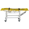 MJM Int. - XL Multi-Pos. Bath Chair - 197-XLC-32 - Reclined - These bathing chairs cannot lie totally flat because the reline mechanism hits the base and keeps the back from laying flat. There is a slight angle.