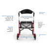 Triumph Mobility - Escape Rollator - 19", 21" and 24" seat height measurements