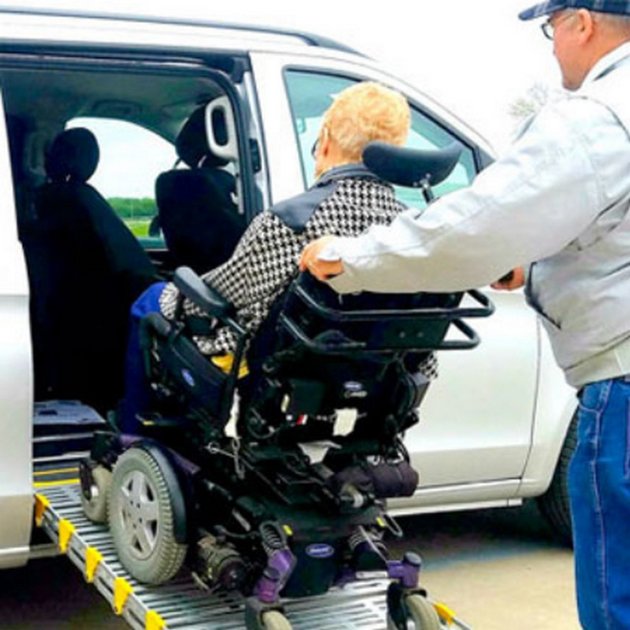 Roll-A-Ramp - Van Ramp, Powered/Mini-Fold, w/Pendant Cord Remote, 26" x 6' - MF1 - Perfect for wheelchairs and scooters.