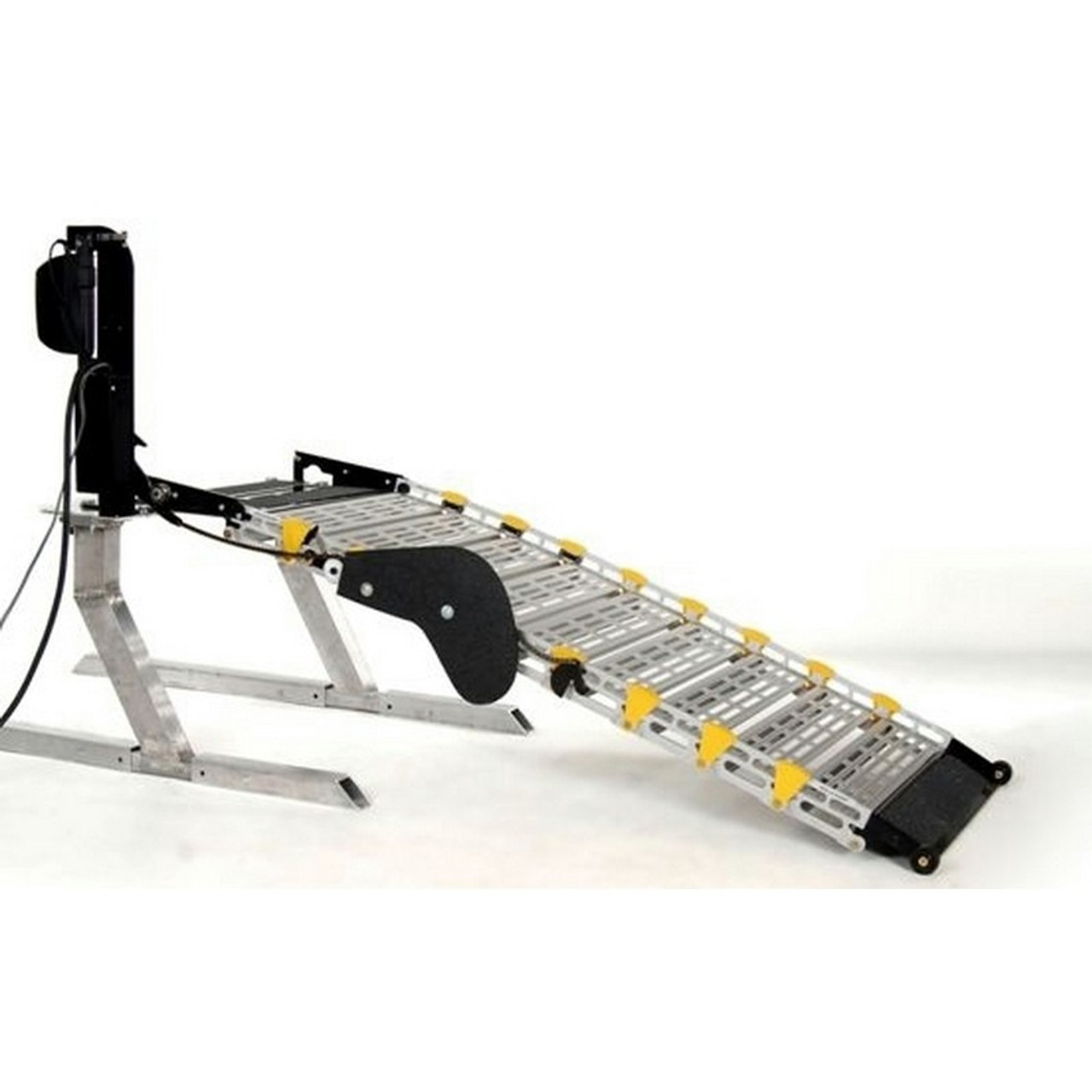 Roll-A-Ramp - Van Ramp, Powered/Mini-Fold, w/Pendant Cord Remote, 26" x 6' - MF1 - Operated with the push of a button. Ramp deploys from a folded position inside the van down to the ground.