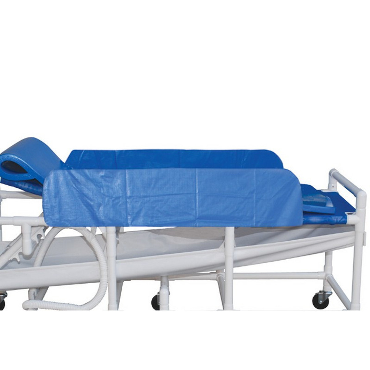 MJM International - Shower Gurney with Canvas Drain Pan and Duo Sling - 450 Lbs Weight Cap. - 910 - Optional Splash Guard