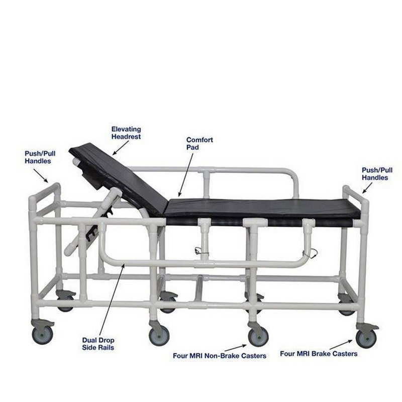 MJM International | MRI Bariatric Shower gurney with three