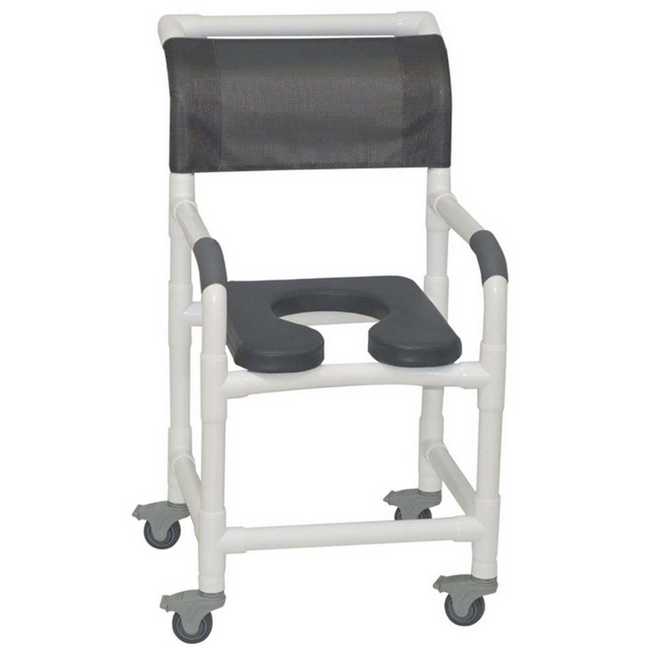 MJM International - Shower Chair 18" - # 118-3TL-SSDE-PI-NJGRY-DM
