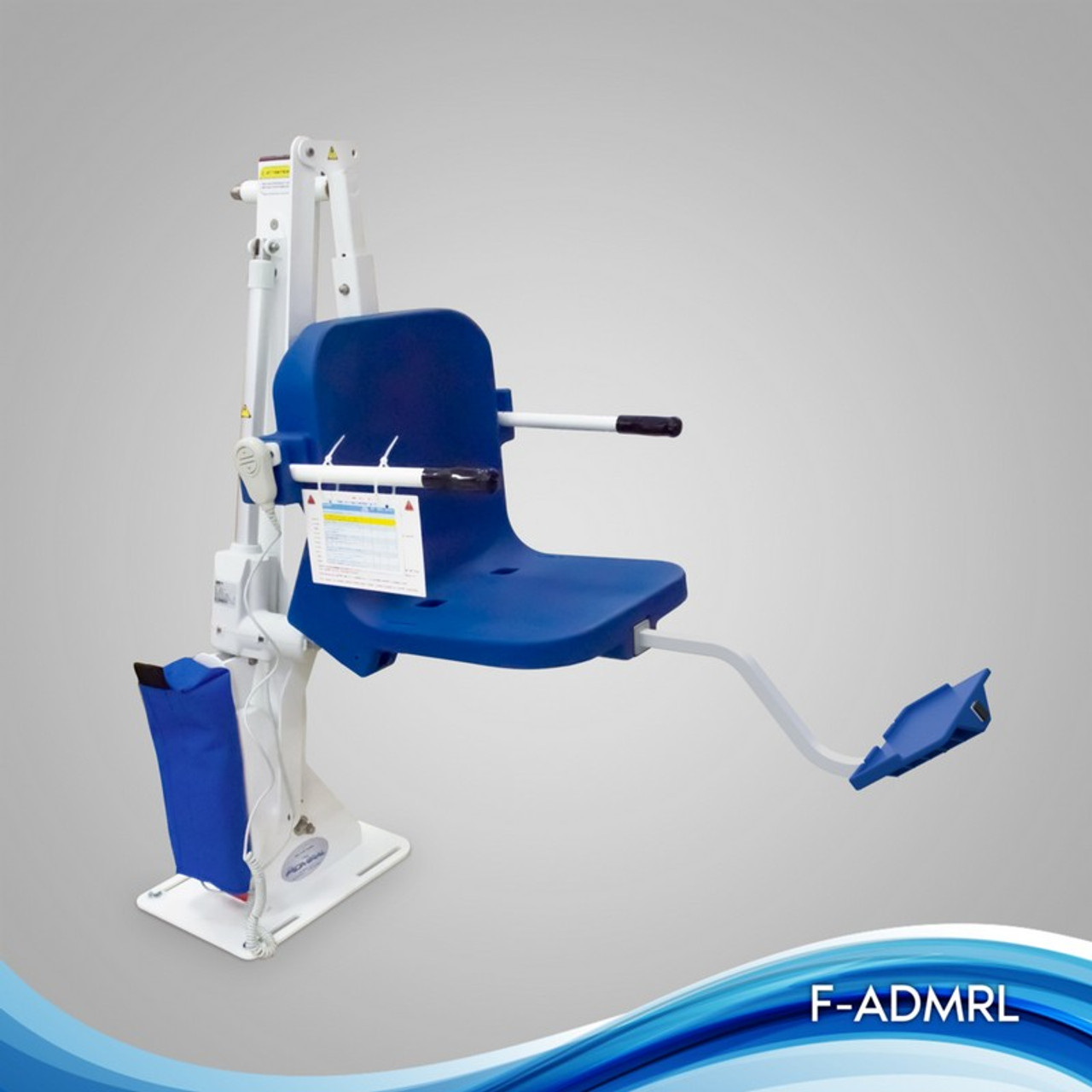 Aqua Creek - Lift, Admiral, No Anchor, 450 lb Cap, Choose Your Colors - F-ADMRL-C - White w/Blue Seat