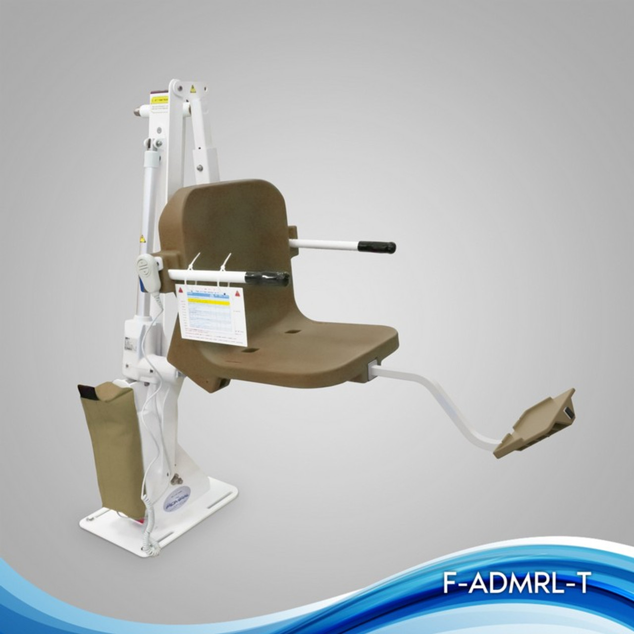 Aqua Creek - Lift, Admiral, No Anchor, 450 lb Cap, Choose Your Colors - F-ADMRL-C - White w/Tan Seat