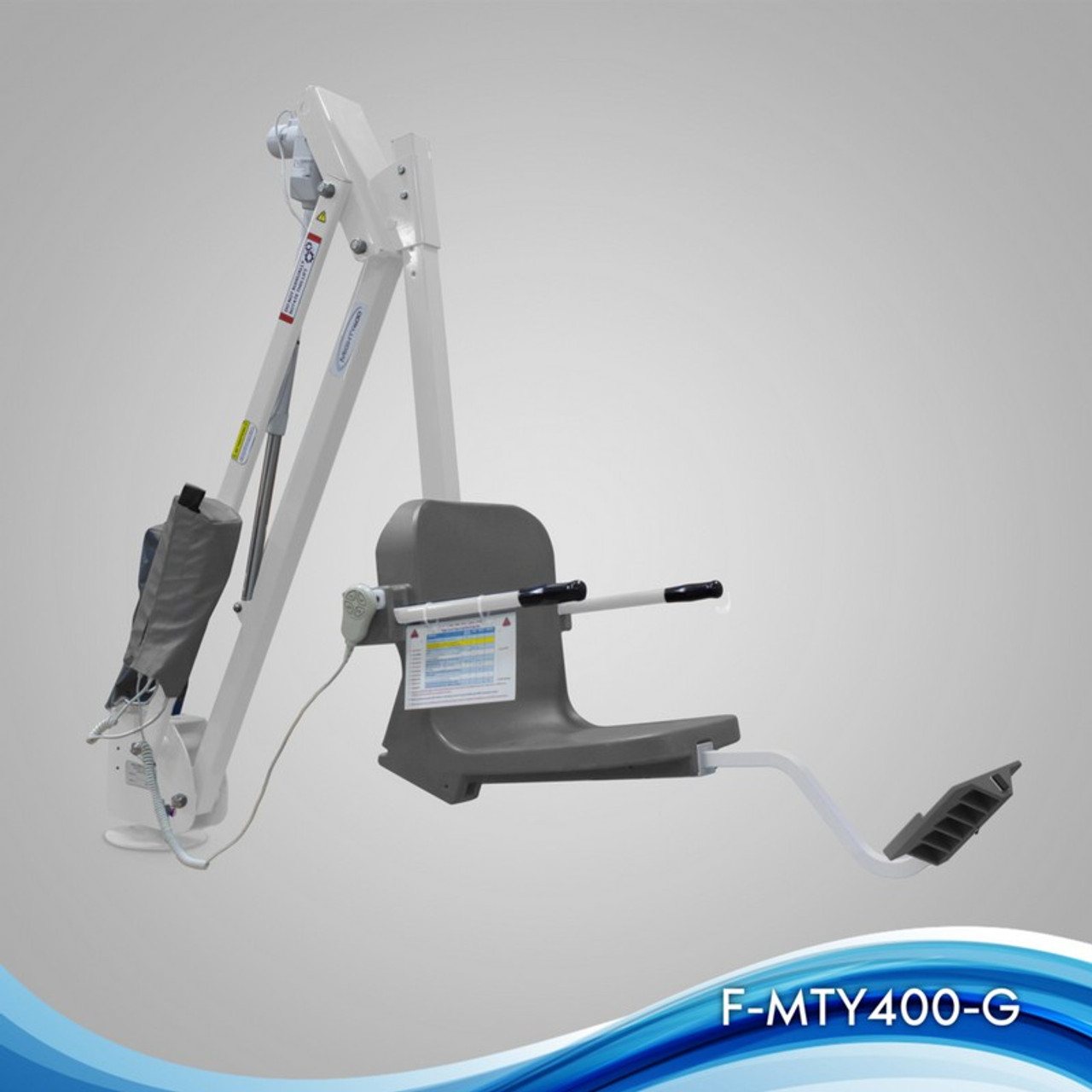 Aqua Creek - Lift, Mighty 400, No Anchor, 400 lb Cap, Choose Your Colors - F-MTY400-C - White w/Gray Seat