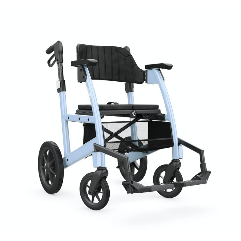Triumph Mobility - Prestige Rollator and Transport Chair 2in1 - Sky Blue # 600-210006 - Front view