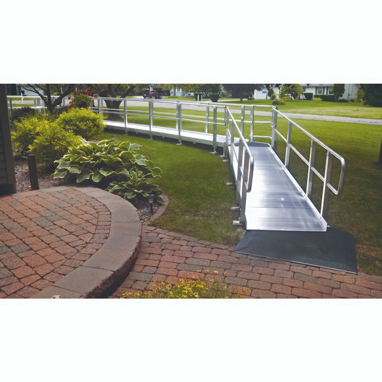 PVI - Modular XP Ramp w/Handrails - 36" W x 31' L - MXP31.0 - Welded ramp sections are combined to create longer ramp lengths
