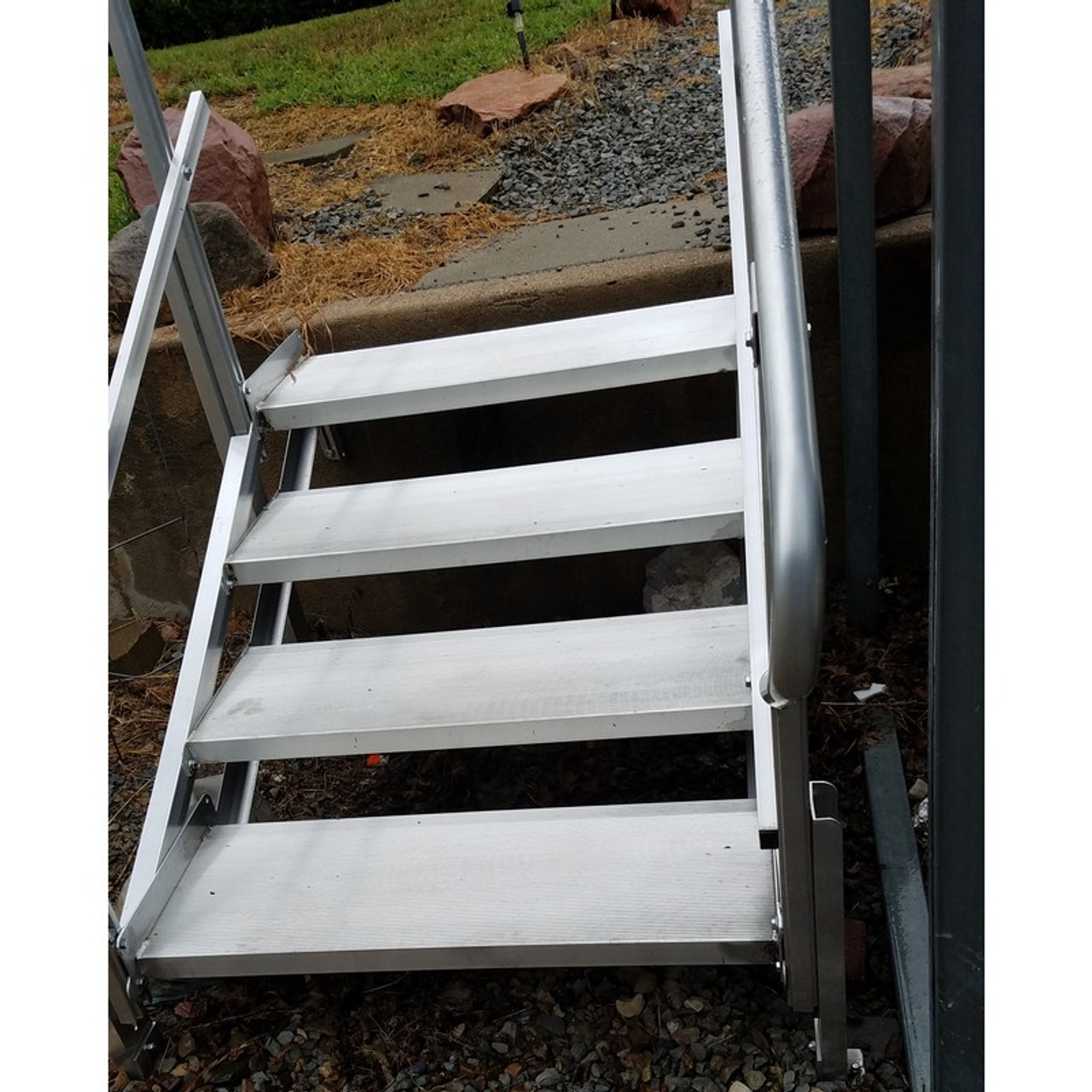 PVI - Modular XP Ramp w/Handrails - 36" W x 31' L - MXP31.0 - Stairs with 4 Steps