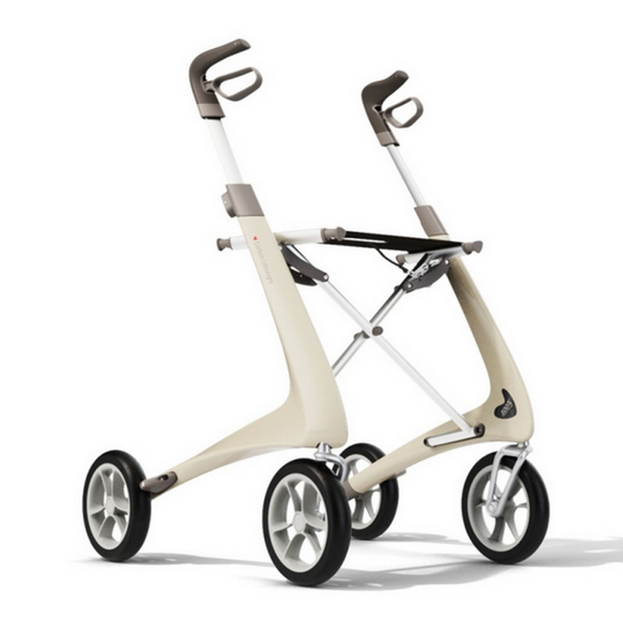 ACRE - Carbon Ultralight - Wide - Rollator - Outdoor & Indoor - Oyster White - 5713504000265 ACRE - Carbon Ultralight - Wide - Rollator - Outdoor & Indoor - Oyster White - 5713504000265