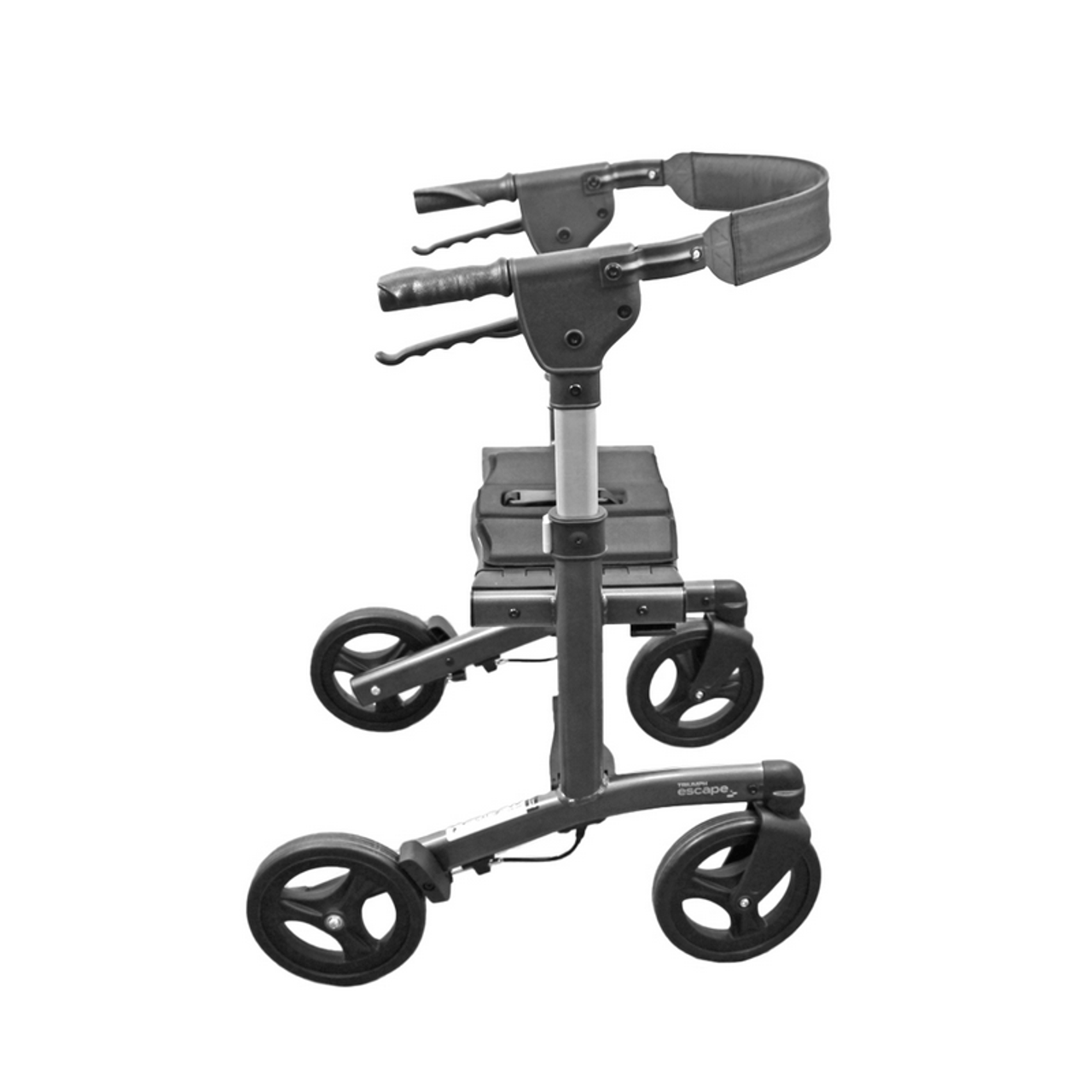 Triumph Mobility - Escape Rollator Charcoal- 19" seat height Petite # 500-15191  side view