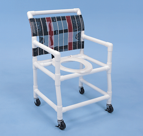 Healthline - 21" Width Shower Chair - Deluxe Elongated Commode Seat - SC6013W