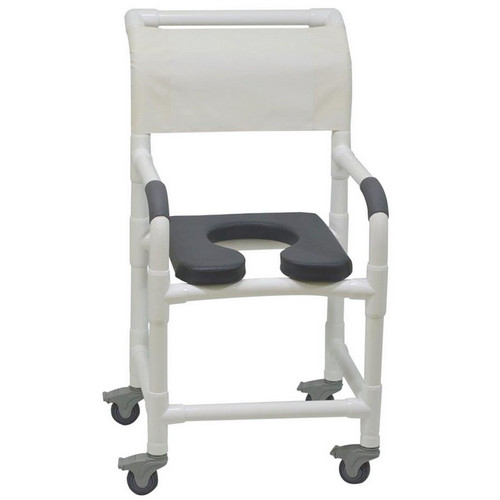 MJM International - Shower Chair 18" - # 118-3TL-SSDE-PI-WH-DM