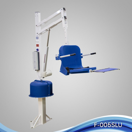 Aqua Creek - Lift, Spa Ultra (51) No Anchor, 400 lb Cap, White w/Blue Seat - F-005SLU Aqua Creek - Lift, Spa Ultra (51) No Anchor, 400 lb Cap, White w/Blue Seat - F-005SLU
