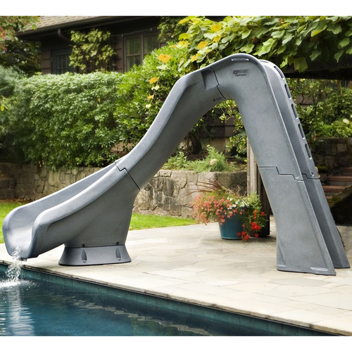 SR Smith - Typhoon Pool Slide, Gray Granite, Left Curve - 670-209-58224
