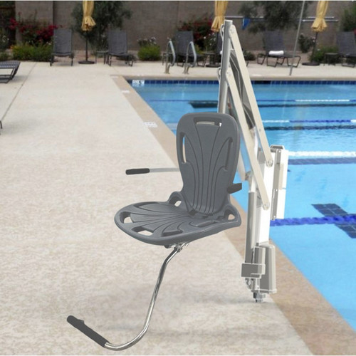 Spectrum Aquatics - Horizon BP 350 Long Reach Pool Lift - 350 lbs. - No Anchor - ADA Compliant - 2030086