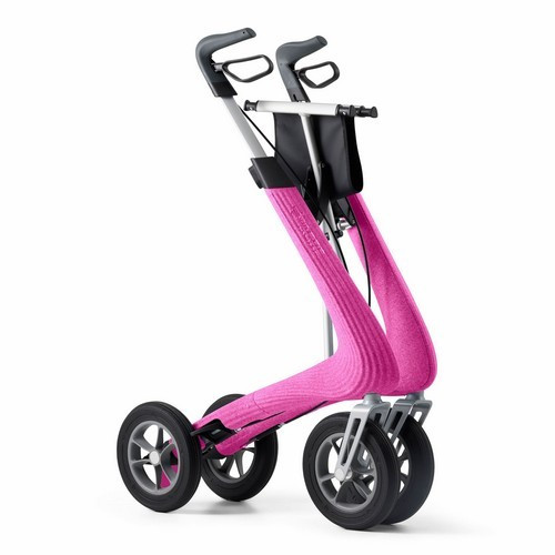 Nordic Pioneer - Peony Pink - Rollator - Outdoor & Indoor
