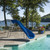 SR Smith - Rogue2 Pool Slide, White, Right Curve - 610-209-5812 - Installed at a pool