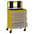 MJM International - Yellow universal isolation cart with 3 slide out drawers- top writing shelf and mounted platform for glove box-internal drawer size: 19.125" W x 14" D x 6.5" H - # Y3U3D-ISO - Easy to open drawers.