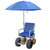MJM International - All Terrain/Recreational Chair w/Umbrella & Footrest - 722-ATC-GRYW-UMB-KD - Padded Cushion Seat