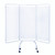 Winco - Privess Basic 3 Panel Steel Frame Folding Screen withith Standard White Vinyl # 3130