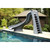 SR Smith - TurboTwister Pool Slide, Gray Granite, Left Curve - 688-209-58224 - Installed at a pool