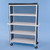 Healthline - Linen Cart w/Cover, 48" x 20" Shelf, 4 Shelves - LC484W5