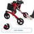 Triumph Mobility - Escape Rollator -19", 21" and 24" seat height # 500-10215 red curb climber