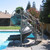 SR Smith - Vortex Pool Slide, Closed Flume With Ladder, Gray Granite - 695-209-224 - Shown here with staircase.