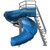 SR Smith - Vortex Pool Slide, Open Flume With Ladder, Gray Granite - 695-209-124 - Shown here in blue. Slide comes in granite gray.