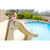 SR Smith - Slide Away Pool Slide - Taupe - 660-209-5810 - Set up at the pool.