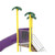 Spectrum Aquatics - Pool Slide - Double Flume 360/360 Hex Deck - 1810373 - Palm Topper sold separately.