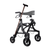 Triumph Mobility - Essentials Compact Rollator Black #700-2000 side view with a cane