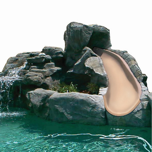 SR Smith | Big Ride Pool Slide, Left Curve, Gray - BR-2L-PG