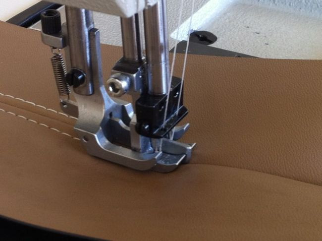 Double Needle Walking Foot W/Spring Loaded Center Guide