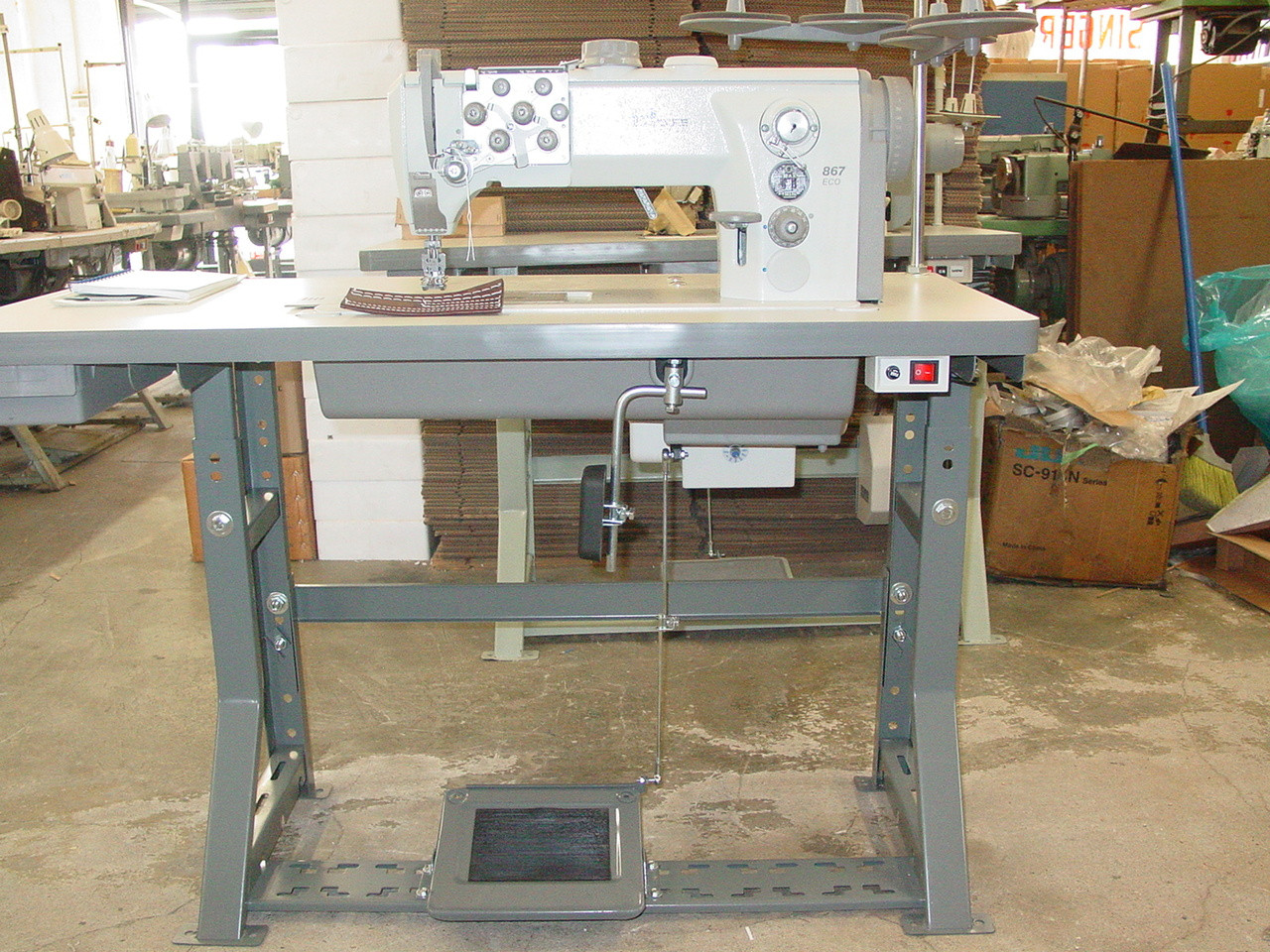 Durkopp Adler 867 M-Type Double Needle , Walking Foot , Triple Feed , XXL Bobbins , New Complete Unit 