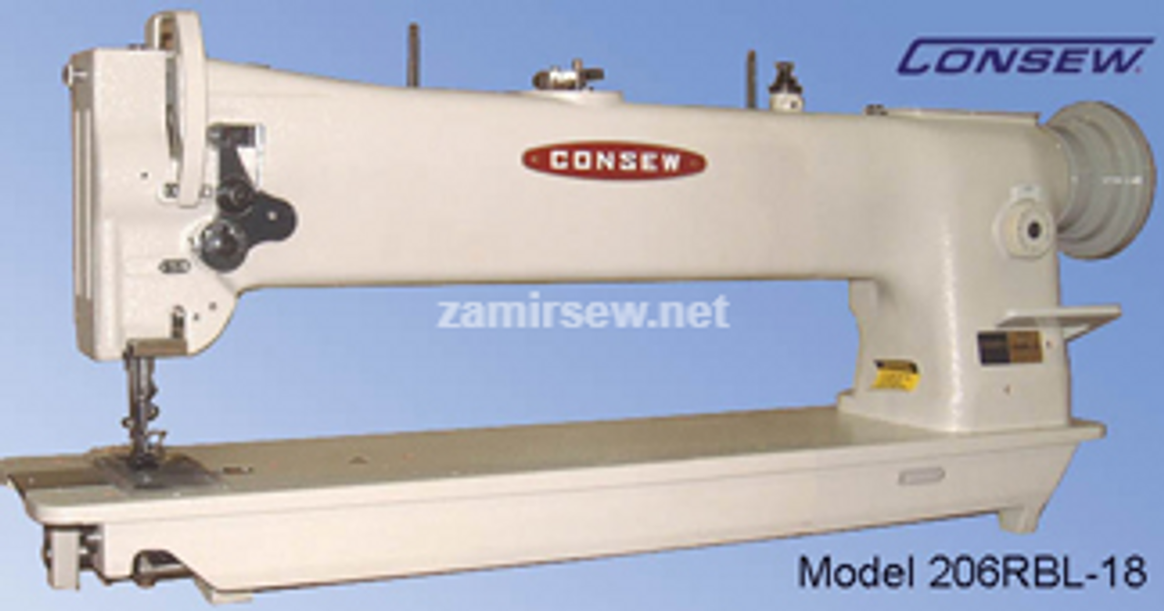 CONSEW 206RBL-18" LONG ARM WALKING FOOT NEEDLE FEED SEWING MACHINE/STAND