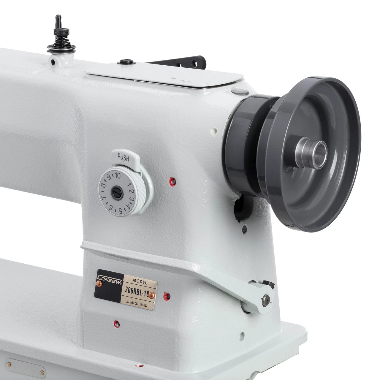 CONSEW 206RBL-18" LONG ARM WALKING FOOT NEEDLE FEED SEWING MACHINE/STAND*