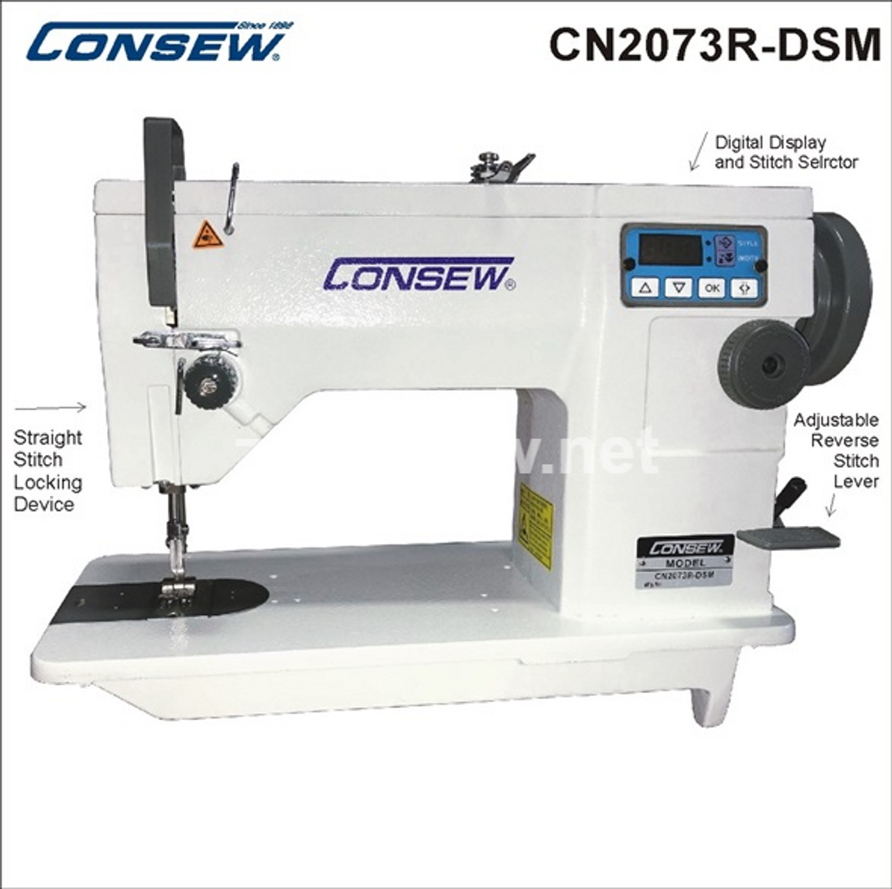 Consew CN2073R-DSM Industrial Machine With Table and 3/4 HP Servo Motor 