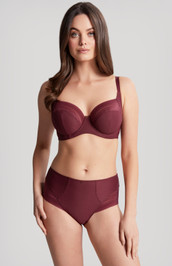 Panache Serene Full Cup Bra Non Padded J-Hook Multiway Bras Lace Lingerie  Dark Cherry