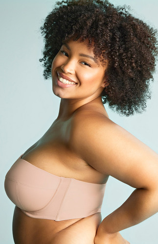 Sculptresse Dana Balcony Strapless Bra - Linen |