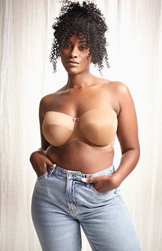 Sculptress by Panache Dana Balconnet Strapless Bra, Caramel - Bras