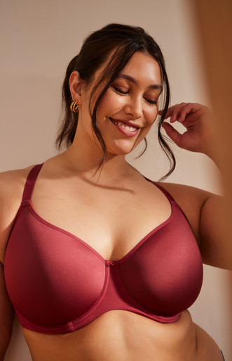 Sculptresse Elegance Moulded Spacer T Shirt Bra - Mineral Red